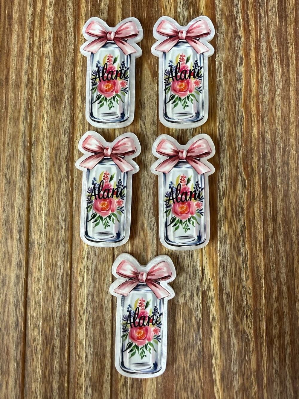 5 Pc Alani Drinks Acrylic Flatbacks